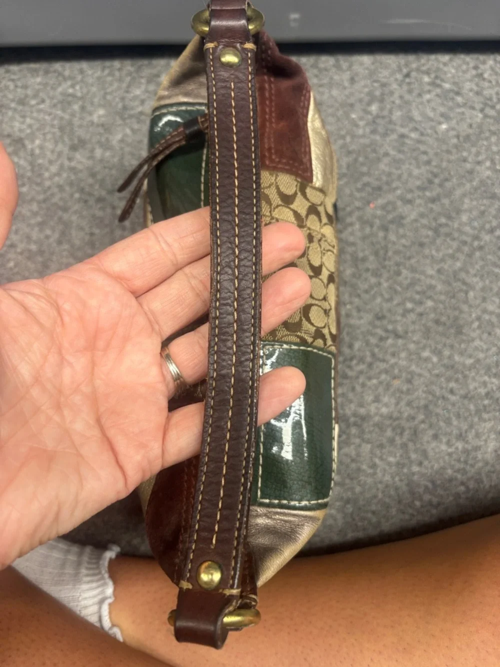 Vintage Coach Multicolor Patchwork Leather Mini Shoulder Bag 40928 - Picture 3 of 8